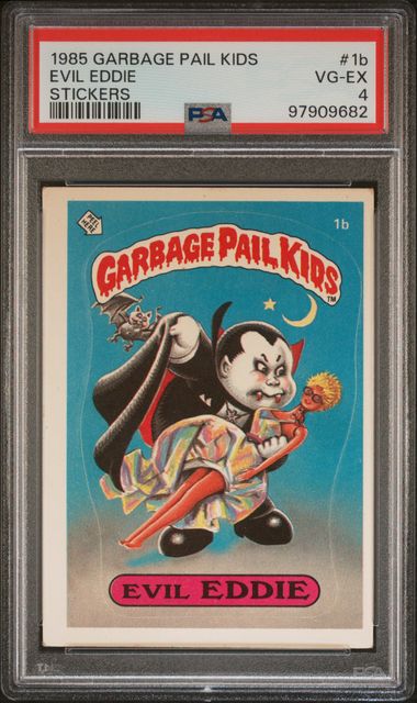 1985 Topps Garbage Pail Kids STICKERS #1b Evil Eddie front