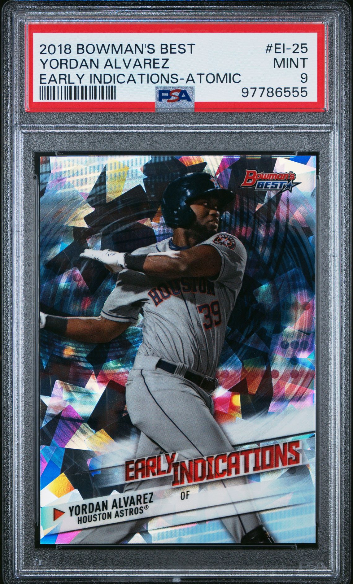 2018 Bowman BOWMAN'S BEST EARLY INDICATIONS ATOMIC #EI-25 Yordan Alvarez front