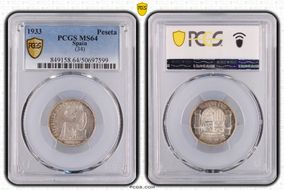 1933  Peseta (34) MS64