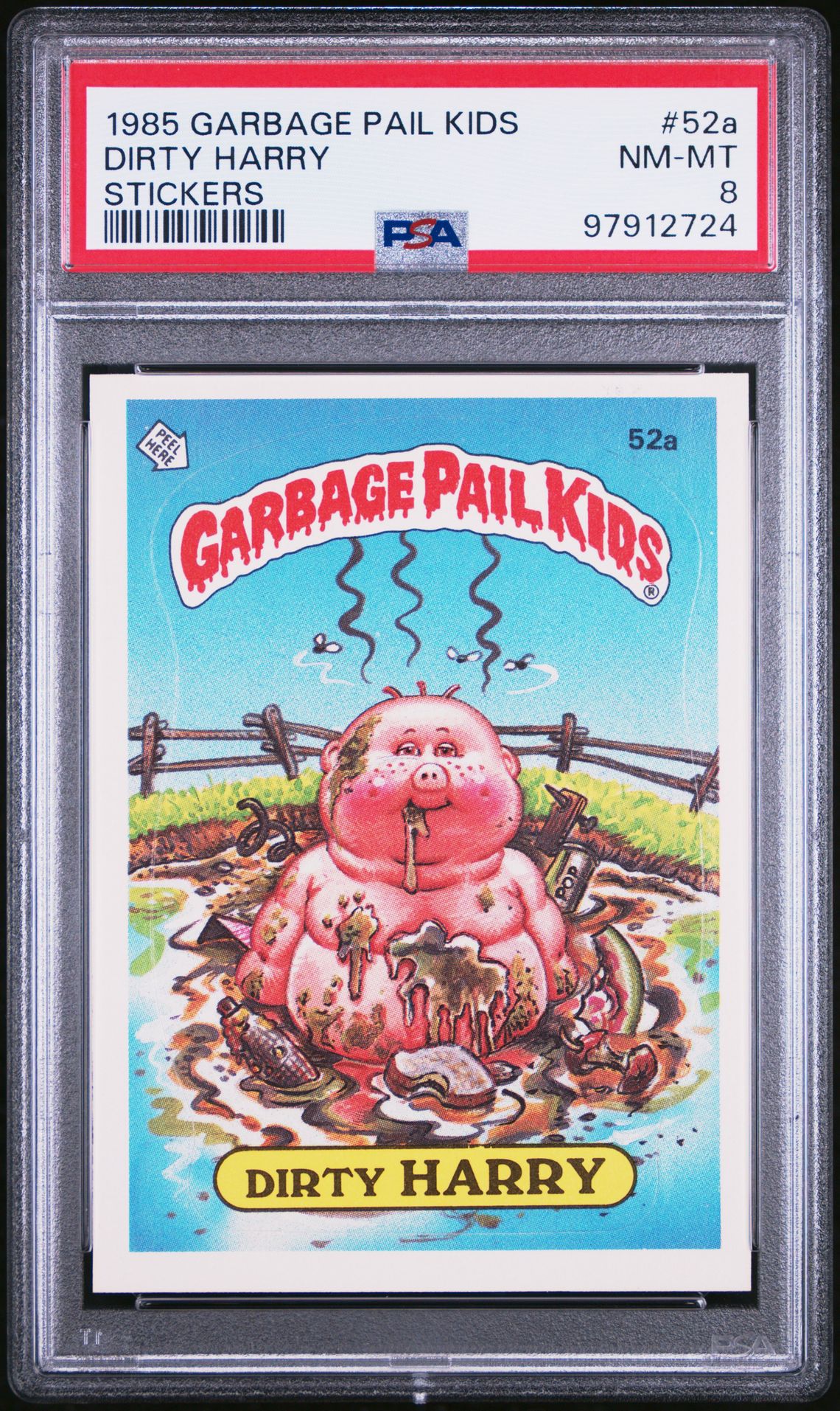 1985 Topps GARBAGE PAIL KIDS STICKERS #52A Dirty Harry front
