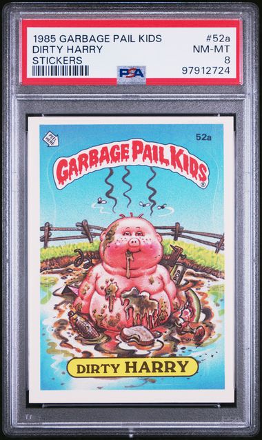 1985 Topps Garbage Pail Kids Series 2 STICKERS #52A Dirty Harry front