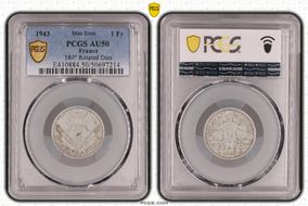 1943 1 Fr Gad-471 F-223 Légère AU50