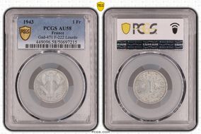 1943 1 Fr Gad-471 F-222 Lourde AU58