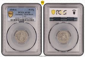 1938-G 50 Pfg J-365 AU55