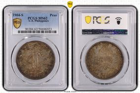 1904-S Peso MS62