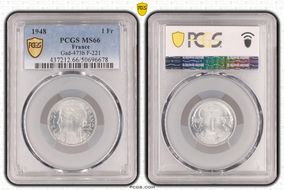 1948 1 Fr Gad-473b F-221 MS66