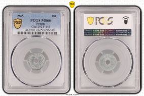 1945 10C Gad-292 F-143 MS66