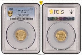 1931 50C Sans fruit/raisin Gad-423 F-192 MS67