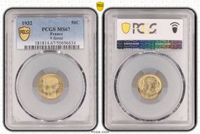 1932 50C 9 fermé MS67