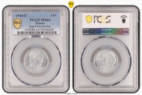 1944-C 1 Fr Gad-473a Morlon MS64