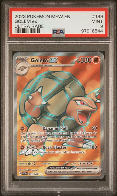 2023 Pokemon Mew En-151 Golem Ex #189 (Ultra Rare) Mint 9 front