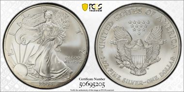 2004 $1 Silver Eagle MS69