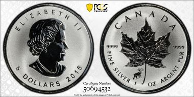 2015 $5 ML Goat Privy SP68