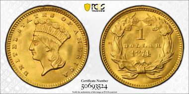 1874 G$1 MS65