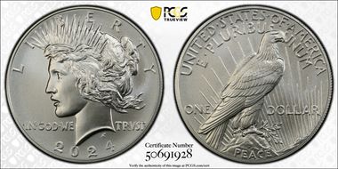 2024 $1 Peace Dollar MS70