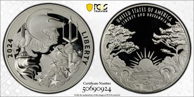 2024-P Medal Liberty & Britannia Ag PR69DCAM