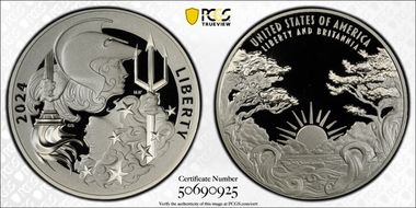 2024-P Medal Liberty & Britannia Ag PR69DCAM