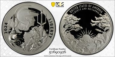 2024-P Medal Liberty & Britannia Ag PR69DCAM
