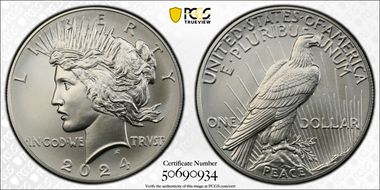 2024 $1 Peace Dollar MS70