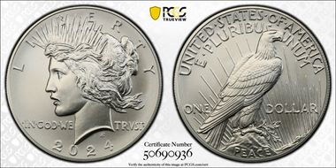 2024 $1 Peace Dollar MS69