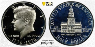 1976-S 50C Silver PR69DCAM