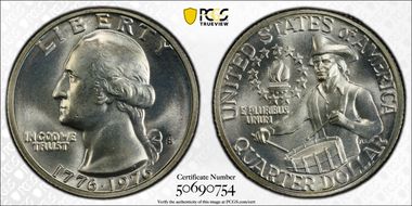 1976-S 25C Silver MS67