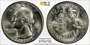 1976-S 25C Silver MS66