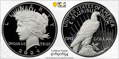 2024-S $1 Peace Dollar First Strike PR70DCAM
