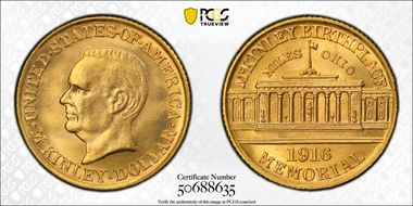 1916 G$1 McKinley MS64
