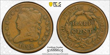 1828 1/2C 13 Stars F15BN