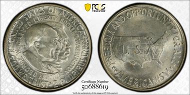 1952 50C Washington-Carver MS64