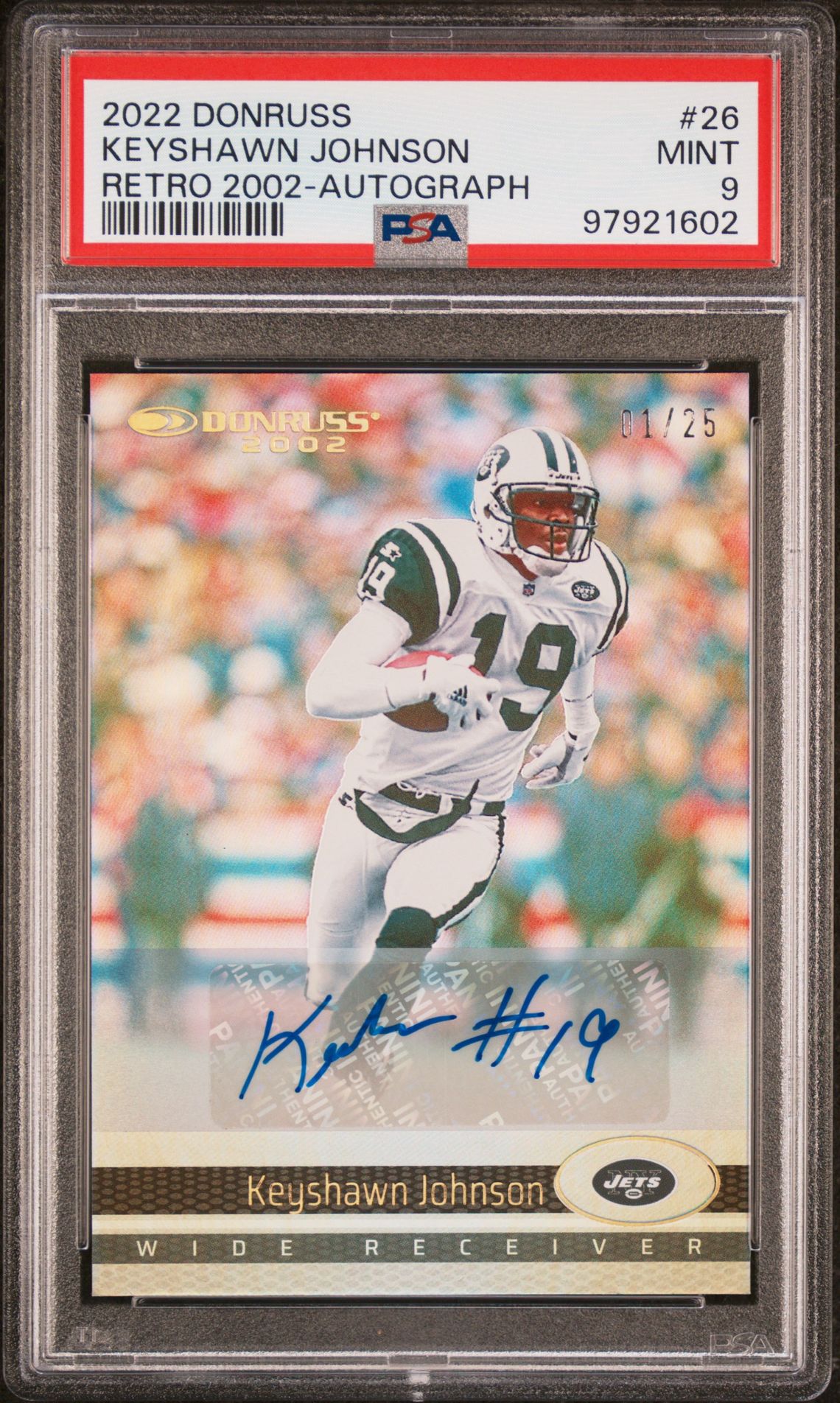 2022 Panini PANINI DONRUSS RETRO 2002 AUTOGRAPH #26 Keyshawn Johnson front