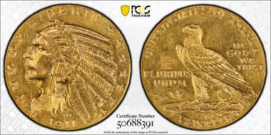 1911 $5 MS63