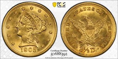 1905 $2.50 MS63