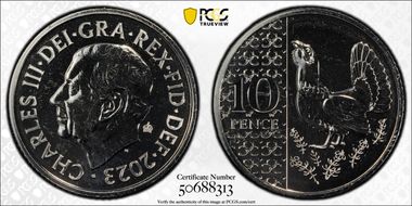 2023 10p Capercaillie with Crown Privy MS65