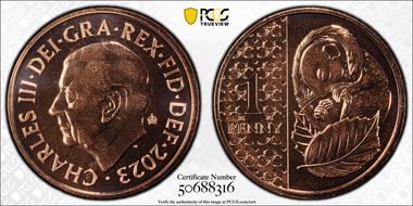 2023 1p Hazel Dormouse with Crown Privy MS68RD