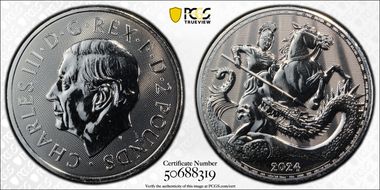 2024 £2 St. George and the Dragon Ag MS67