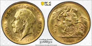 1918-P 1/2 Sov S-4008 MS61