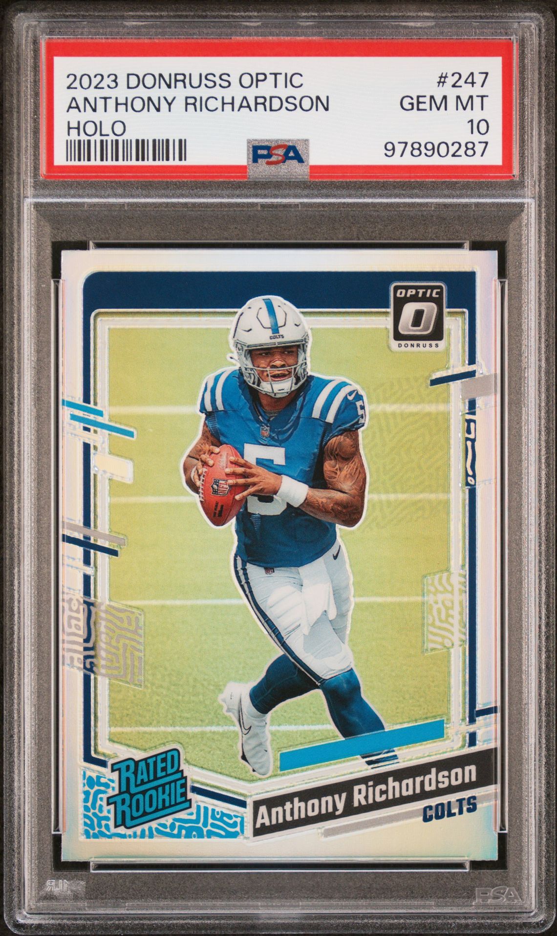 2023 Panini Donruss Optic Anthony Richardson #247 (Holo) Gem Mt 10 front