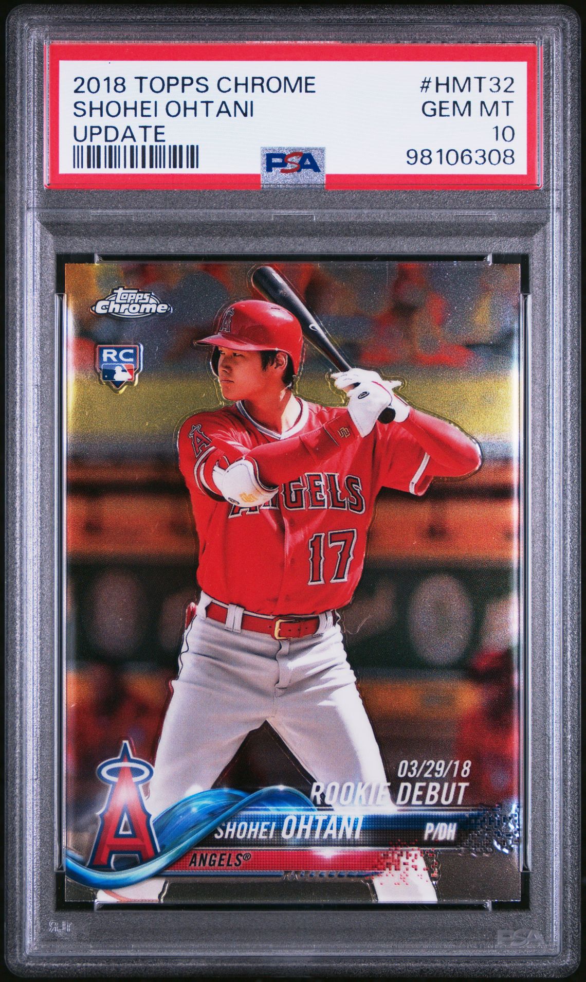 2018 Topps TOPPS CHROME UPDATE #HMT32 Shohei Ohtani front