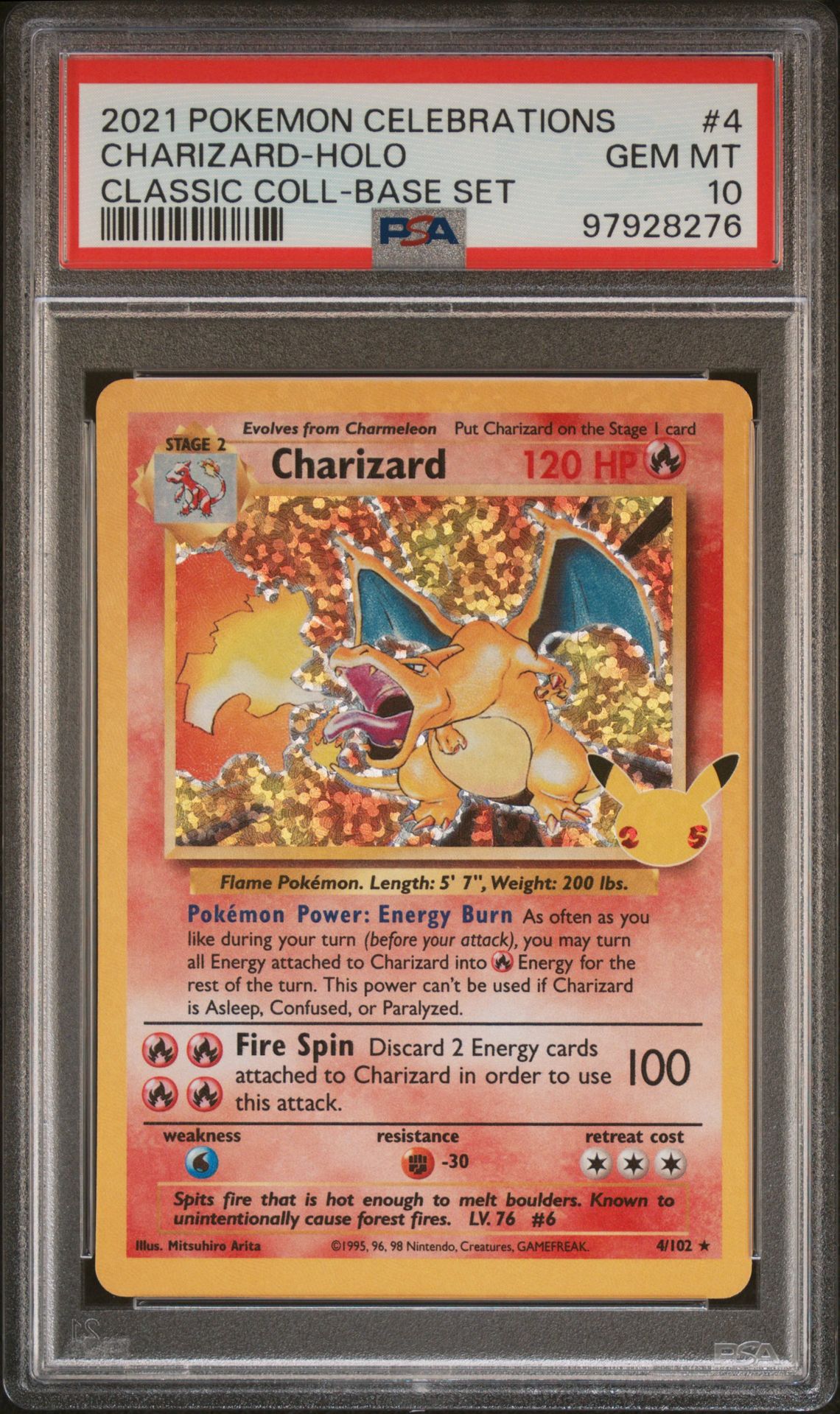 2021 Pokemon Celebrations Classic Coll-Base Set BASE SET #4 Charizard-Holo front