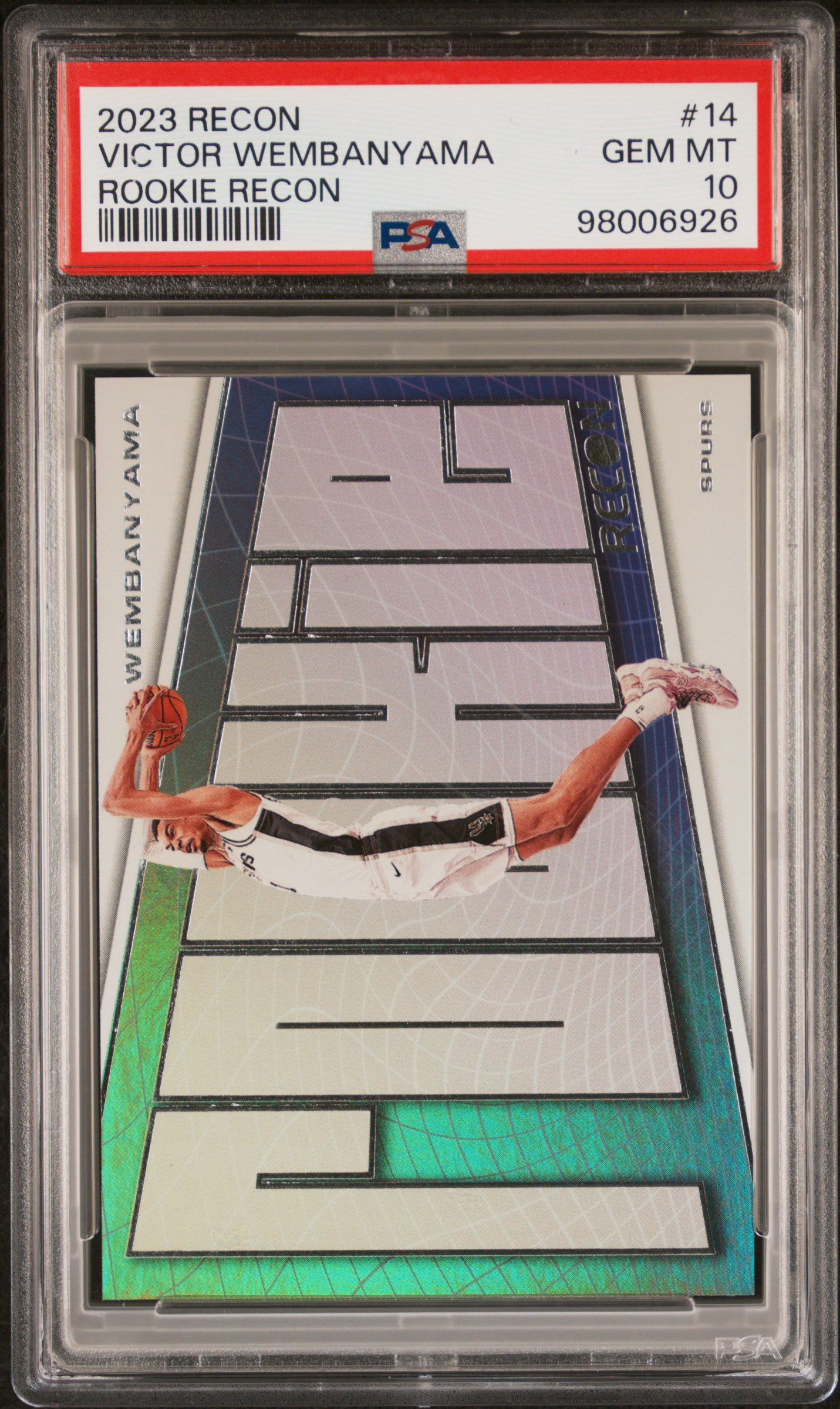 2023 Panini Recon Rookie Recon Victor Wembanyama #14 Gem Mt 10 front