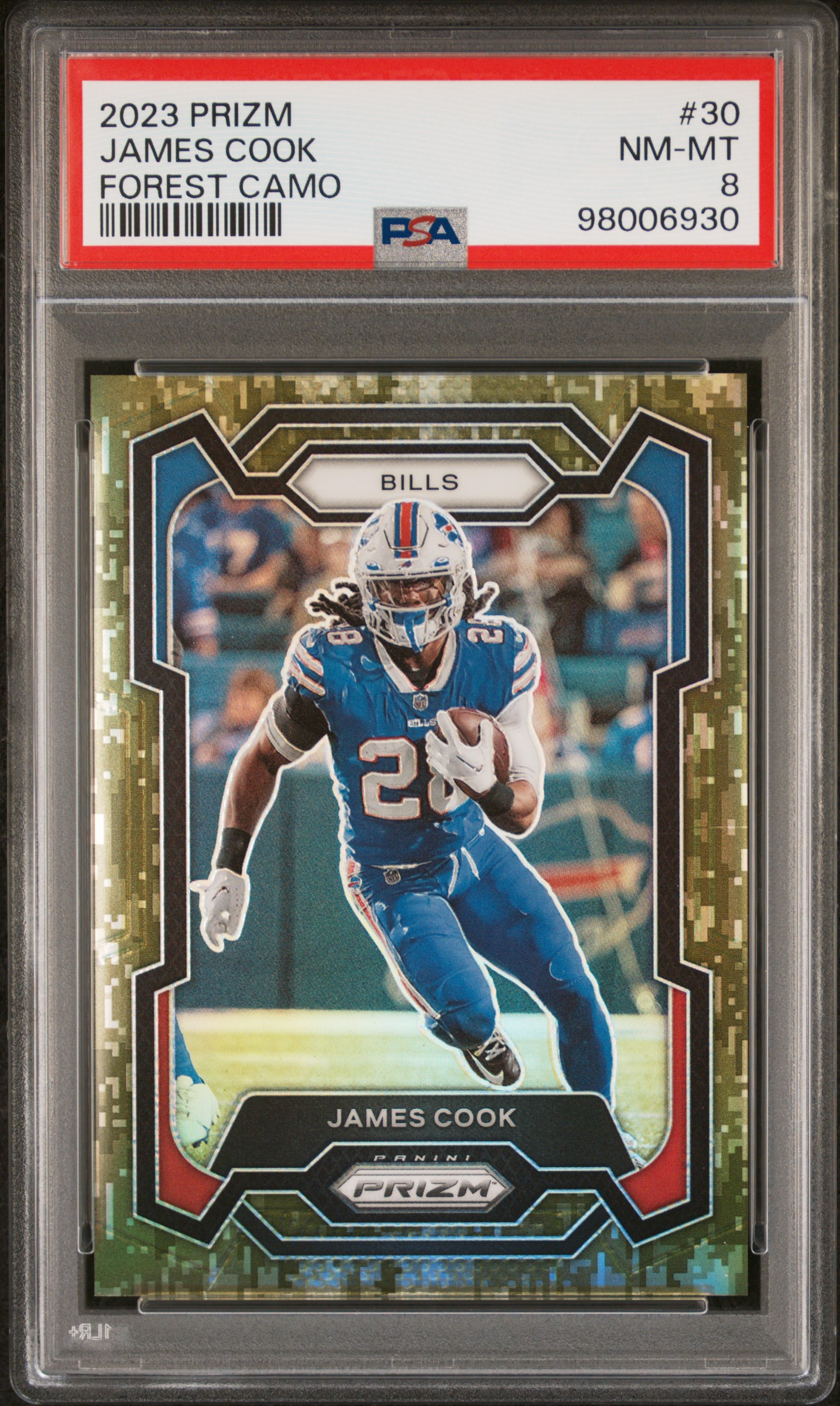 2023 Panini Prizm James Cook #30 (Forest Camo) Nm-Mt 8 front