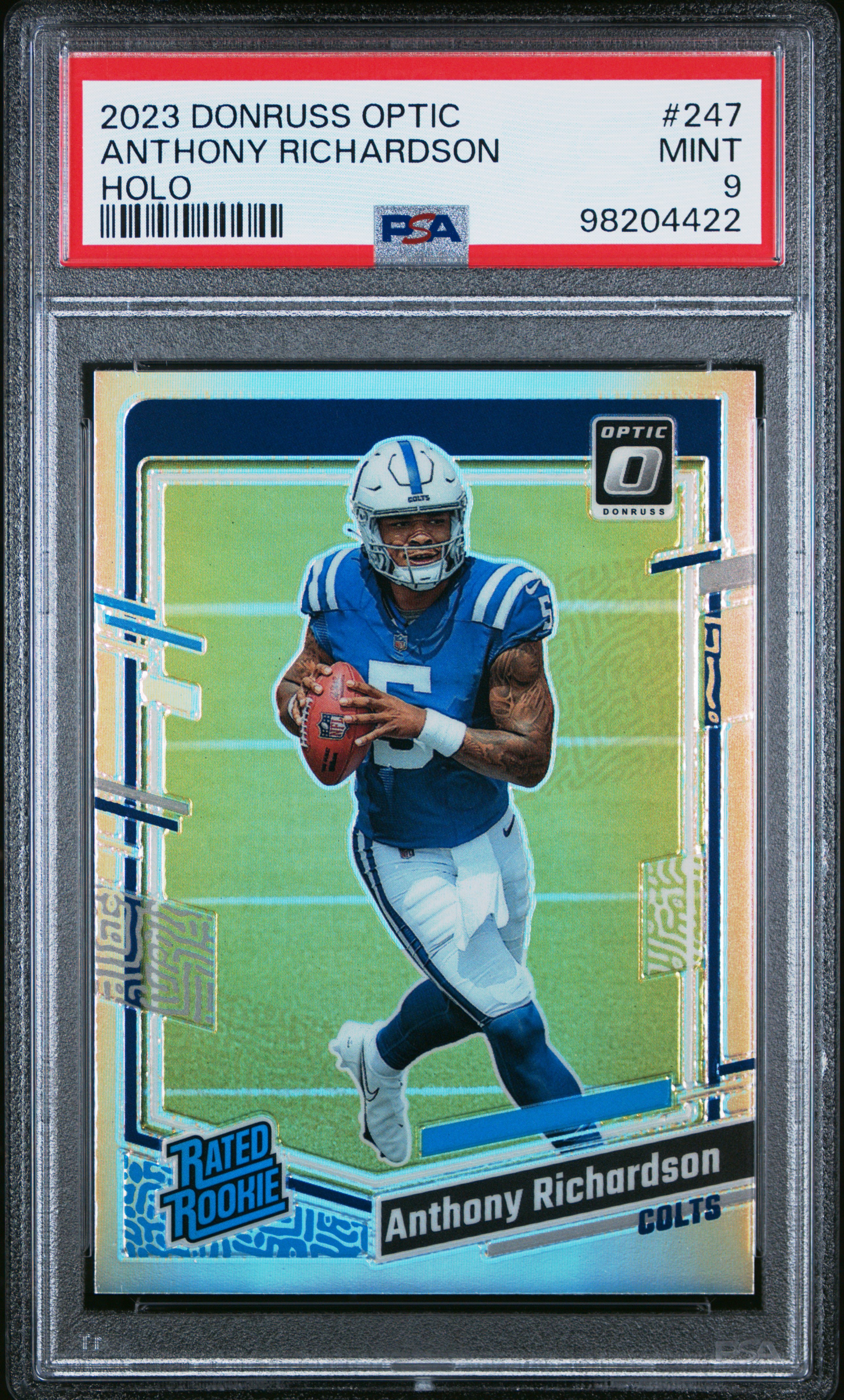 2023 Panini Donruss Optic Anthony Richardson #247 (Holo) Mint 9 front