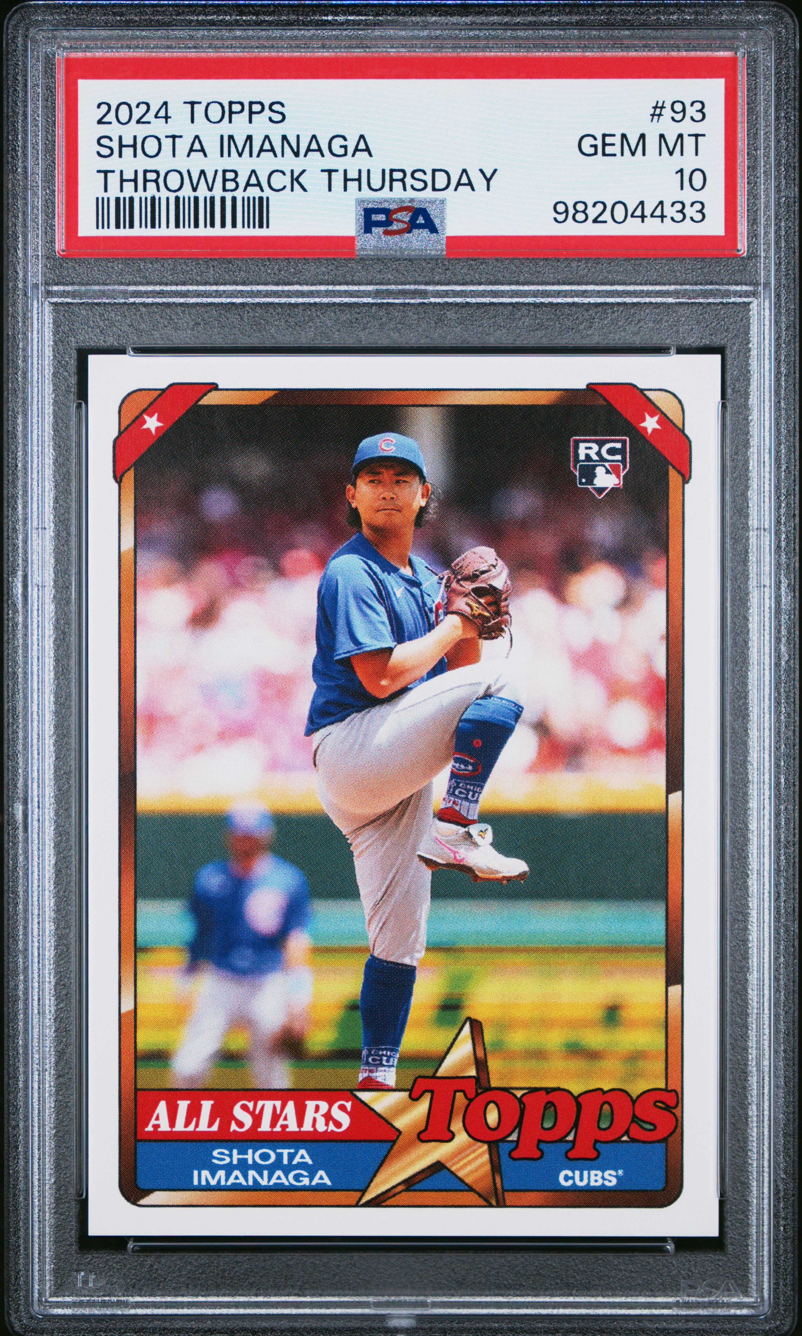 2024 Topps Throwback Thursday Shota Imanaga #93 Gem Mt 10 back