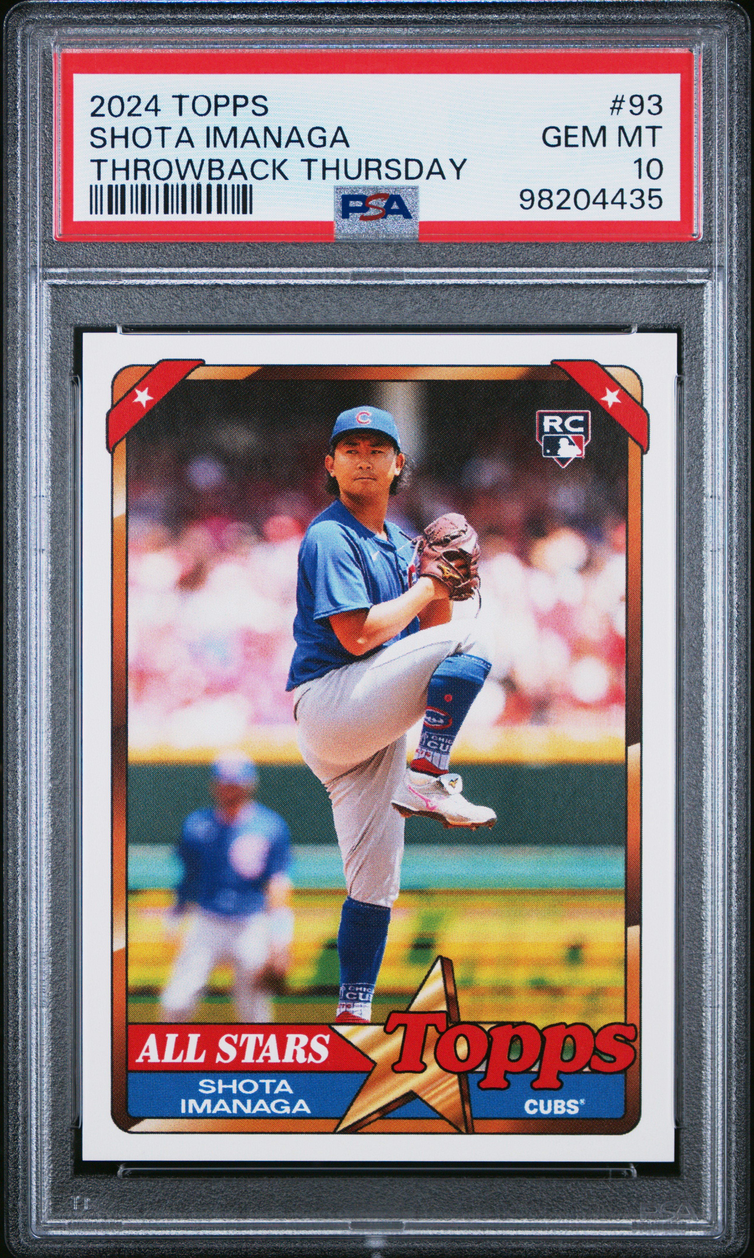 2024 Topps Throwback Thursday Shota Imanaga #93 Gem Mt 10 back