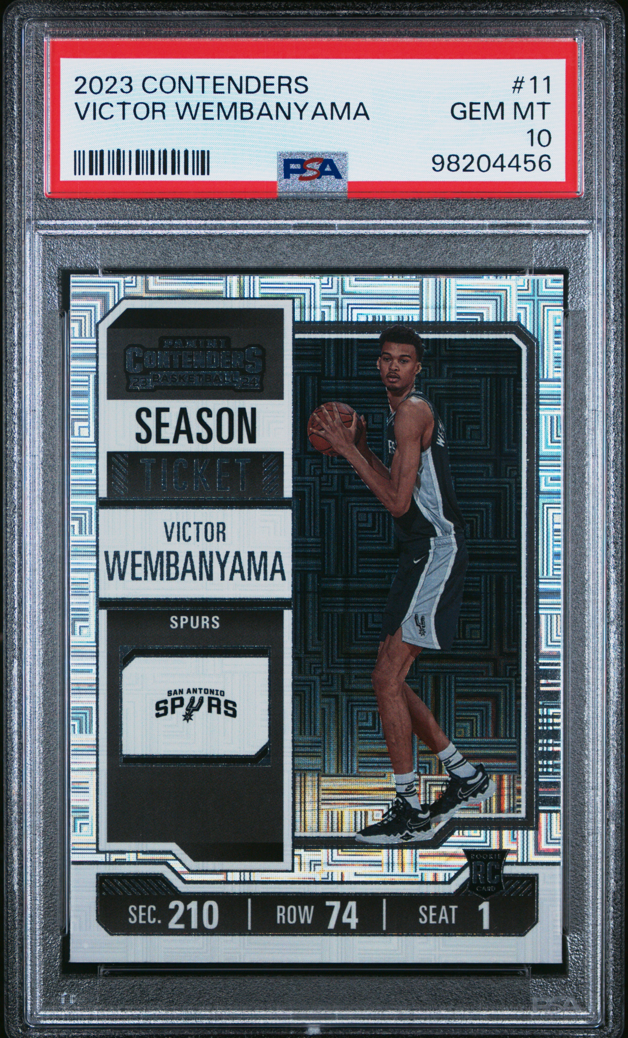 2023 Panini Contenders Victor Wembanyama #11 Gem Mt 10 front
