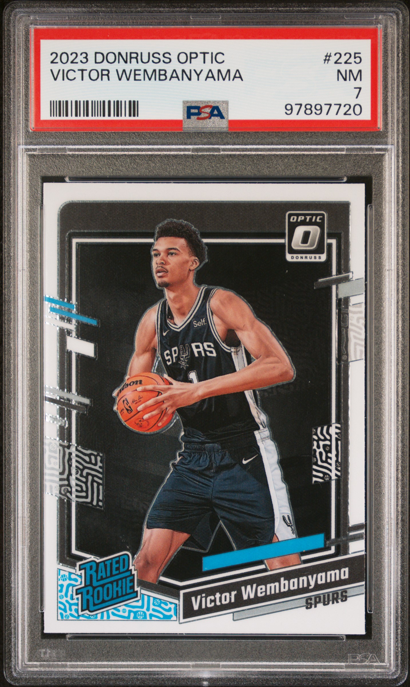 2023 Panini Donruss Optic Victor Wembanyama #225 Nm 7 front