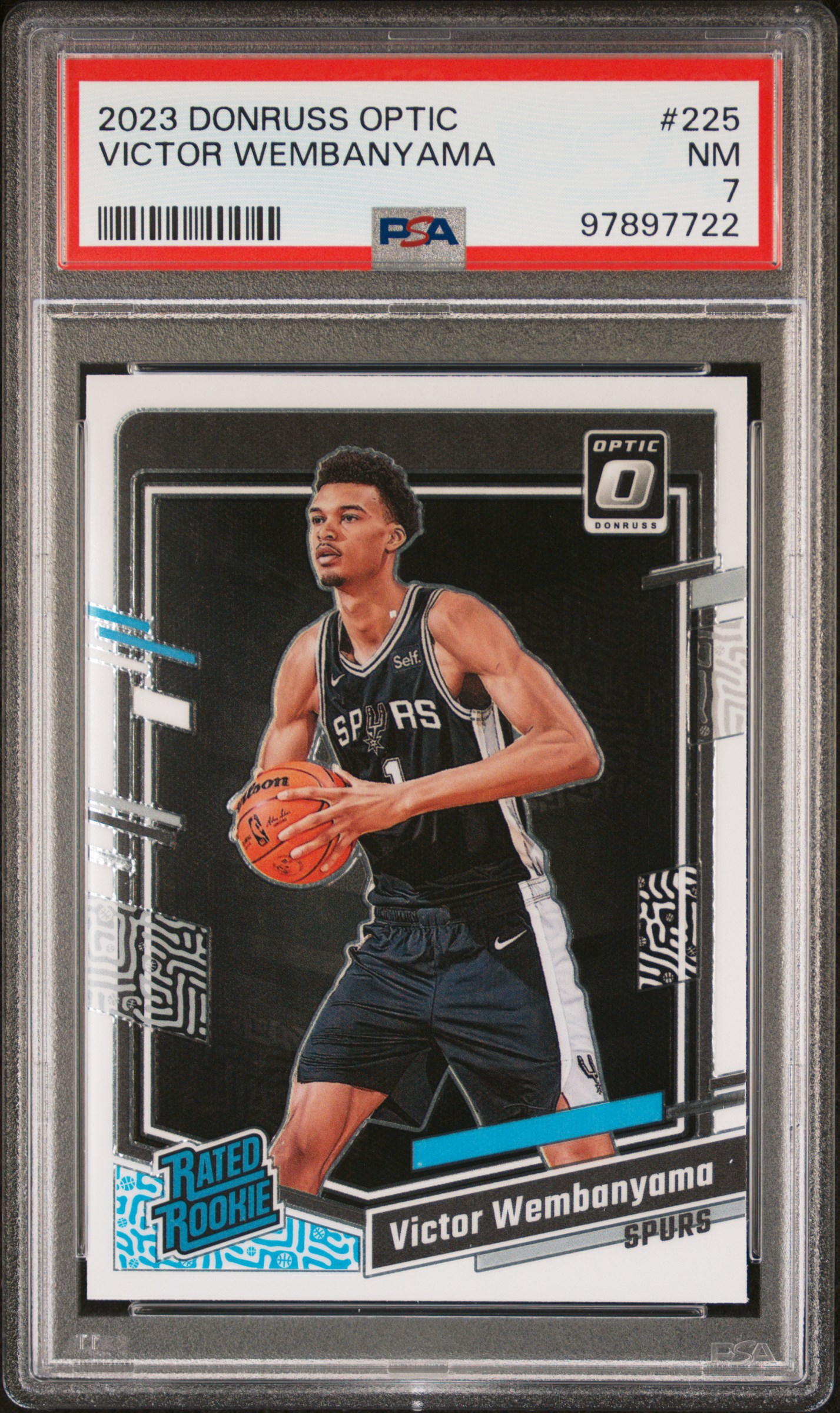 2023 Panini Donruss Optic Victor Wembanyama #225 Nm 7 front