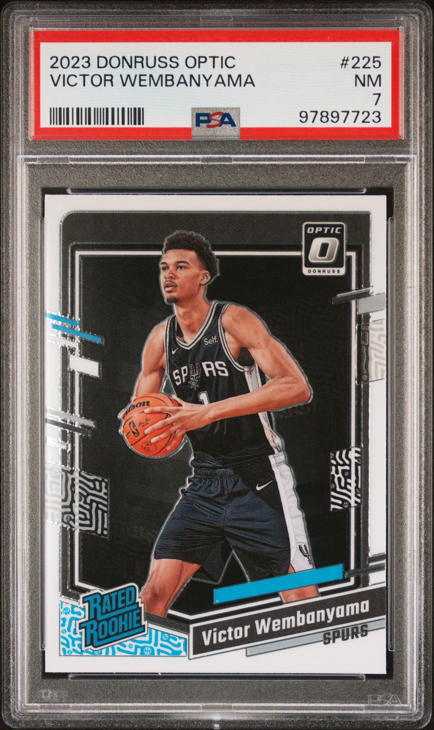 2023 Panini Donruss Optic Victor Wembanyama #225 Nm 7 front